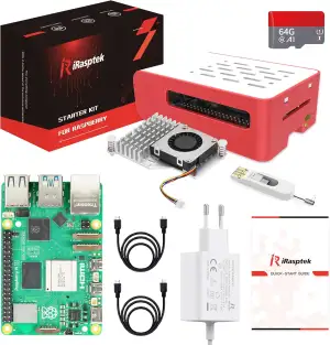 iRasptek Starter Kit for Raspberry Pi 5-64GB Edition von OS-Bookworm vorinstalli