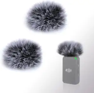 YOUSHARES Mikrofon Windschutz für DJI Mic, 2 PCS Fell Wind Muff Pop Filter kompa
