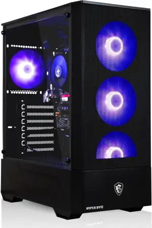 HYPER BYTE® Essential Gaming PC - Computer mit AMD Ryzen 3 3200G mit 4,0 GHz | Vega 8 | 16GB DDR4 RAM | 256GB SSD | Gamer Tower Desktop | USB 3.0 | WLAN | Windows 11 Pro