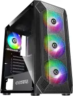 EMPIRE GAMING - PC-Gehäuse Gamer Ruby – ARGB Mittelgroßer Tower ATX, MATX, ITX – Netzblende – Sei...