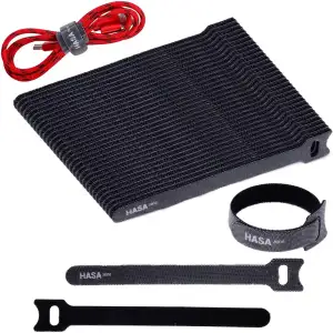 Klettband Kabelbinder Klett Schwarz 100 Stück, Kabel Klettband Wiederverschließb