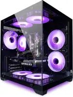 Gaming PC Venom Black Luftkühlung, RGB, bis 128GB RAM, GTX 1660S/ RTX 3050/ RTX 5060, bis 2TB SSD, Intel E5, WiFi, BT (3. Grafikkarte: NVIDIA RTX 5060, 64GB RAM | 1TB SSD)