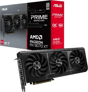 ASUS Prime Radeon RX 9070 XT OC Edition 16GB GDDR6 Gaming Grafikkarte (AMD Radeo