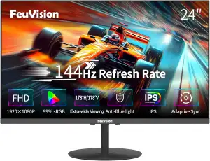 24 Zoll PC Monitor, 144Hz, FHD 1080p, Gaming Monitor, 4ms, IPS, VESA montierbar,