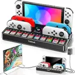Switch TV Docking Station mit Joycon Ladestation, Switch OLED TV Dock Station für 4K HDMI TV Netz...