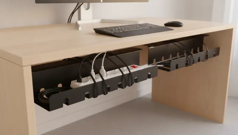 Ordnung unter dem Schreibtisch: Warum dieser schwarze Kabelkanal dein Setup verändert